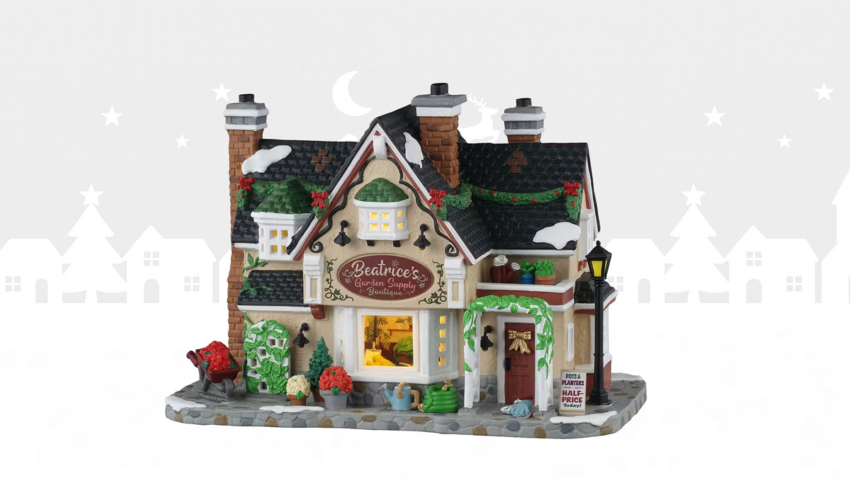 Lemax Beatrice’s Garden Supply Boutique – A Blooming Delight for Your 2025 Village