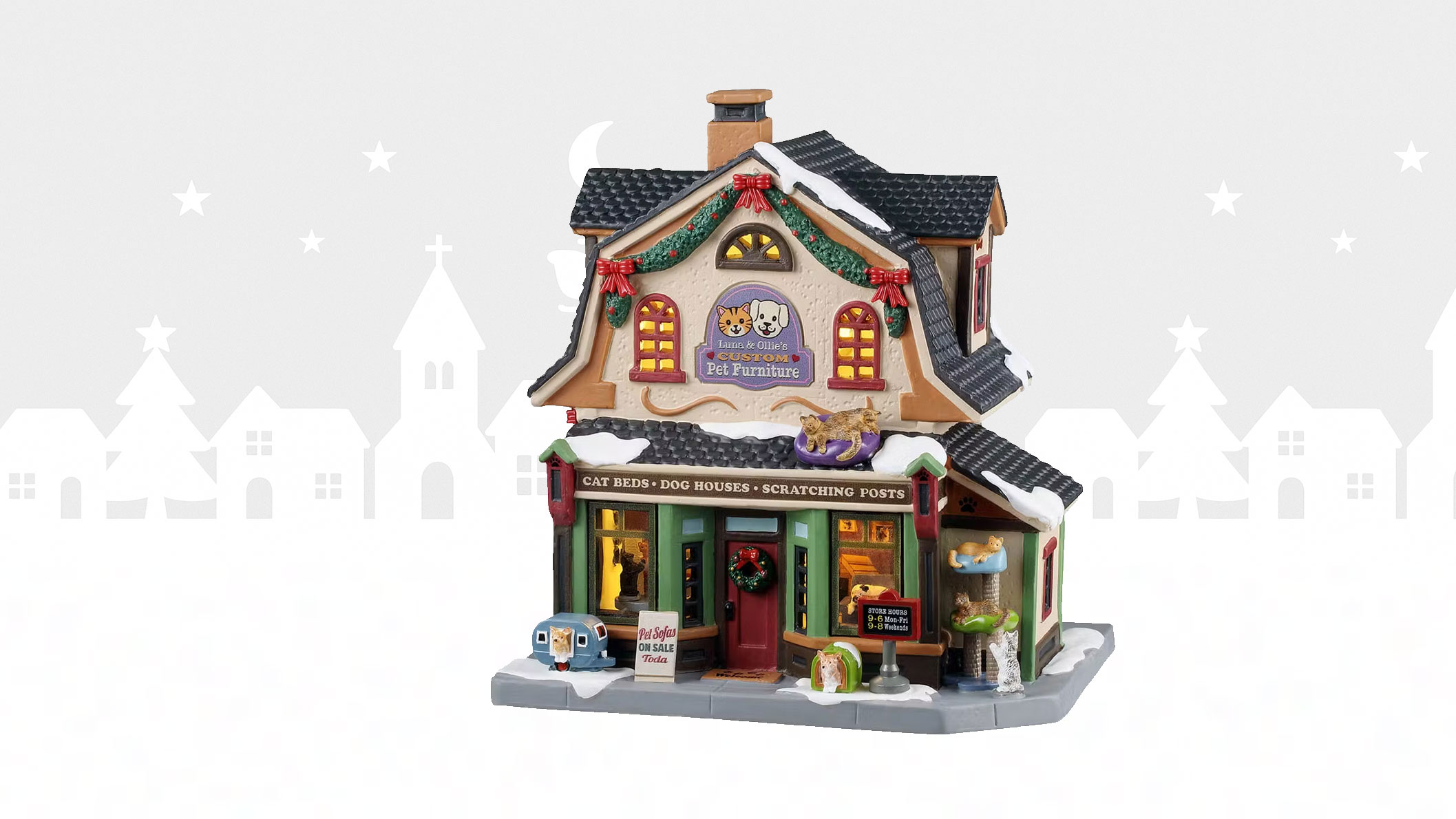 Lemax Luna & Ollie’s Custom Pet Furniture – A Whimsical Retreat for Pampered Pets