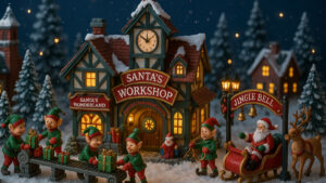 Santa’s Wonderland workshop scene