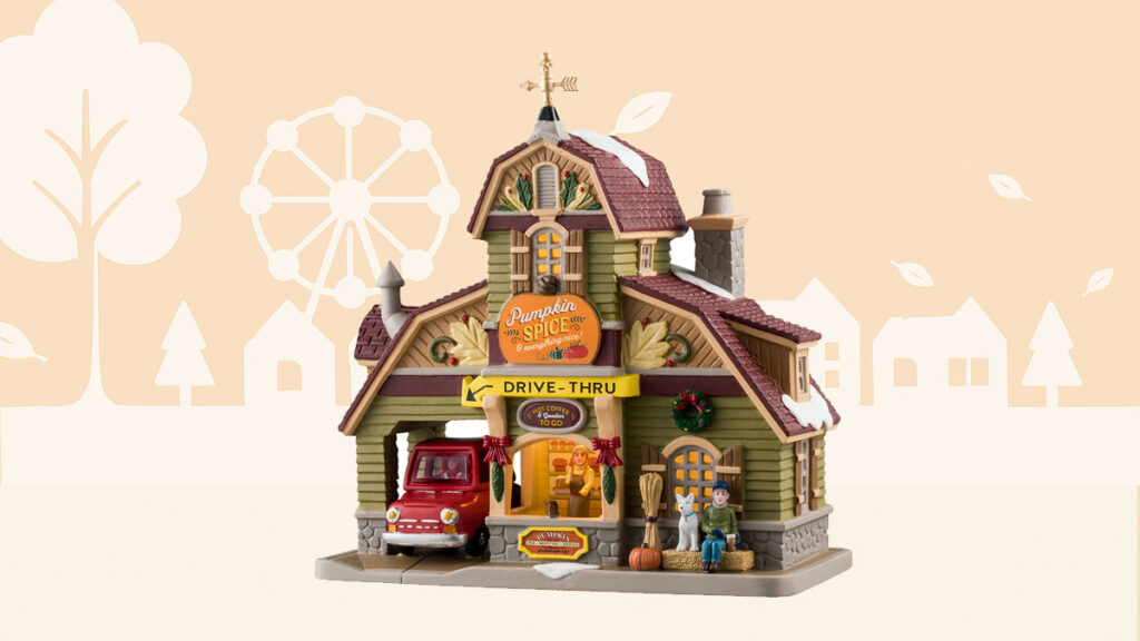 Lemax Pumpkin Spice & Everything Nice Coffee Shop