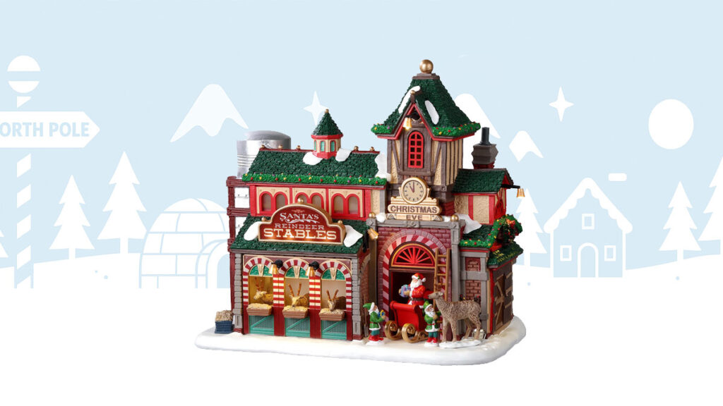 Lemax Santas Reindeer Stables